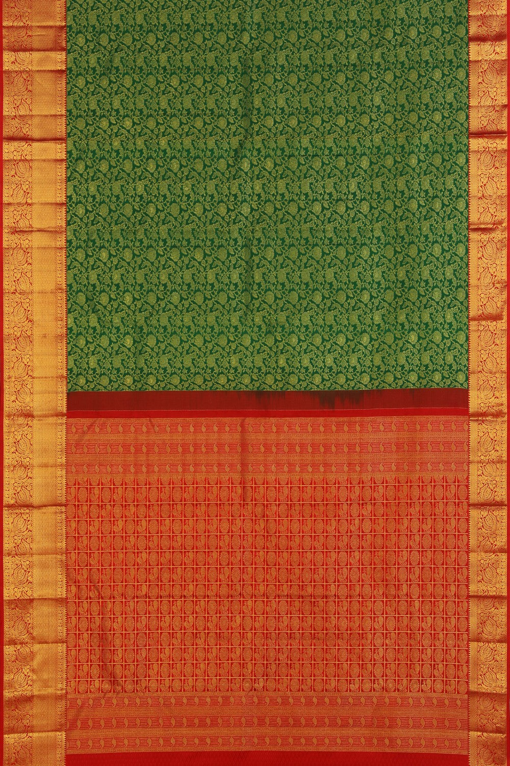 Image of Kanchipattu Brocade Green Saree
